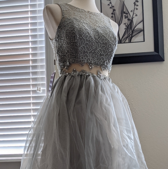 NWT JJ's House Beautiful Gray Dress - Picture 3 of 13